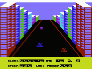 Death Race screenshot 2 for Vic-20